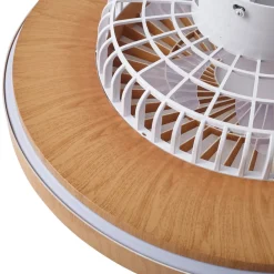 Lindby Loftventilatorer > LED-loftventilator Teleo, Ø 58 cm, træfarvet, CCT