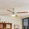 Lindby Loftventilatorer > LED-loftventilator Tedric, hvid, støjsvag, Ø 133 cm