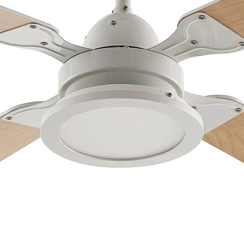 Lindby Loftventilatorer > LED-loftventilator Tedric, hvid, støjsvag, Ø 133 cm