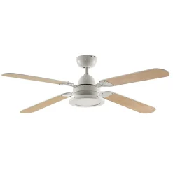 Lindby Loftventilatorer > LED-loftventilator Tedric, hvid, støjsvag, Ø 133 cm