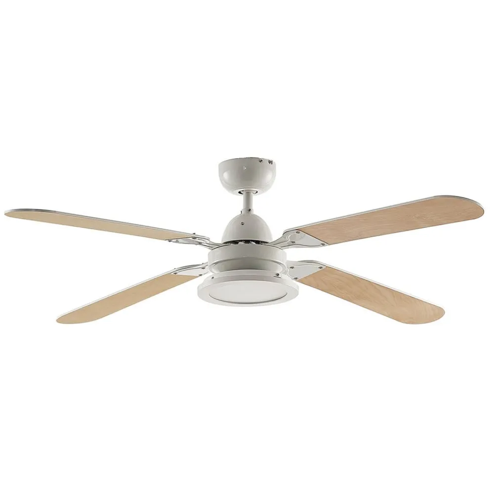 Lindby Loftventilatorer > LED-loftventilator Tedric, hvid, støjsvag, Ø 133 cm