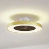 Lindby Loftventilatorer > LED-loftventilator Teleo, messing, DC, støjsvag, Tuya