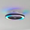 Loftventilatorer ^ Lindby LED-loftventilator Teleo, Ø48 cm, sort, DC, Tuya