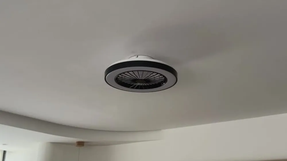 Loftventilatorer ^ Lindby LED-loftventilator Teleo, Ø48 cm, sort, DC, Tuya