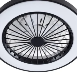 Loftventilatorer ^ Lindby LED-loftventilator Teleo, Ø48 cm, sort, DC, Tuya