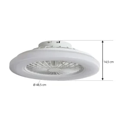 Lindby Loftventilatorer > LED-loftventilator Vedin, DC, støjsvag, Ø 49 cm, CCT