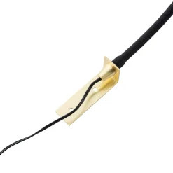 Væglamper|Væglamper ^ Lindby LED-læselampe Flexola, guld, rund, metal, stik