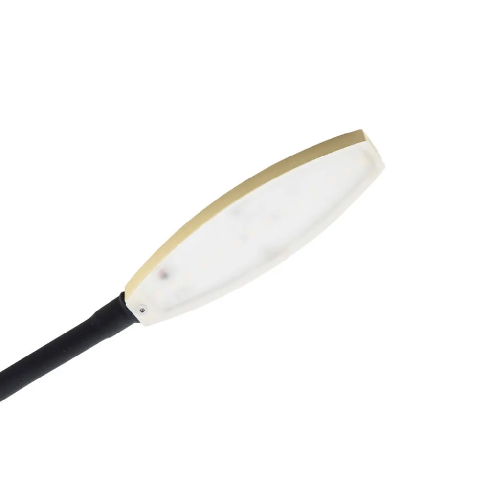 Væglamper|Væglamper ^ Lindby LED-læselampe Flexola, guld, rund, metal, stik