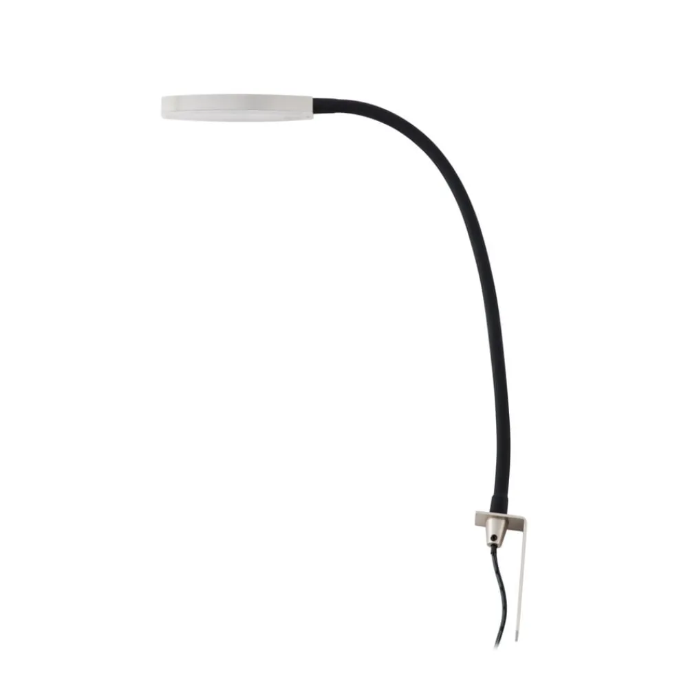 Væglamper|Væglamper ^ Lindby LED-læselampe Flexola, nikkel, rund, metal, stik