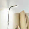 Væglamper|Væglamper ^ Lindby LED-læselampe Flexola, nikkel, kantet, metal, stik