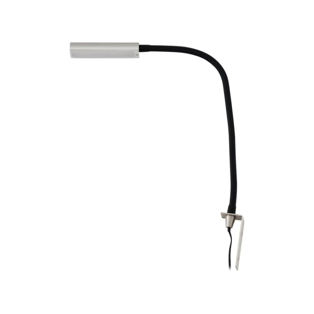 Væglamper|Væglamper ^ Lindby LED-læselampe Flexola, nikkel, kantet, metal, stik