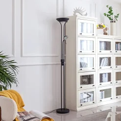 Gulvlamper|Gulvlamper ^ Lindby LED-læselampe Josefin, sort, læselampe, dæmpbar