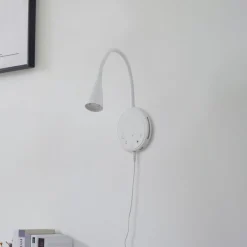 Lindby Væglamper|Væglamper > LED-læselampe Zayna, hvid, CCT, USB, dæmpbar, timer