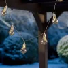Dekorationsbelysning|Solcellelamper ^ Lindby LED-lyskæde Lampini, 200 cm, sort, IP44