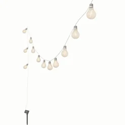 Dekorationsbelysning|Solcellelamper ^ Lindby LED-lyskæde Lampini, 200 cm, sort, IP44