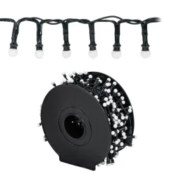 Lyskæde System|Dekorationsbelysning ^ Lindby LED lyskæde Miyu, RGB, timer, 15 m, IP44