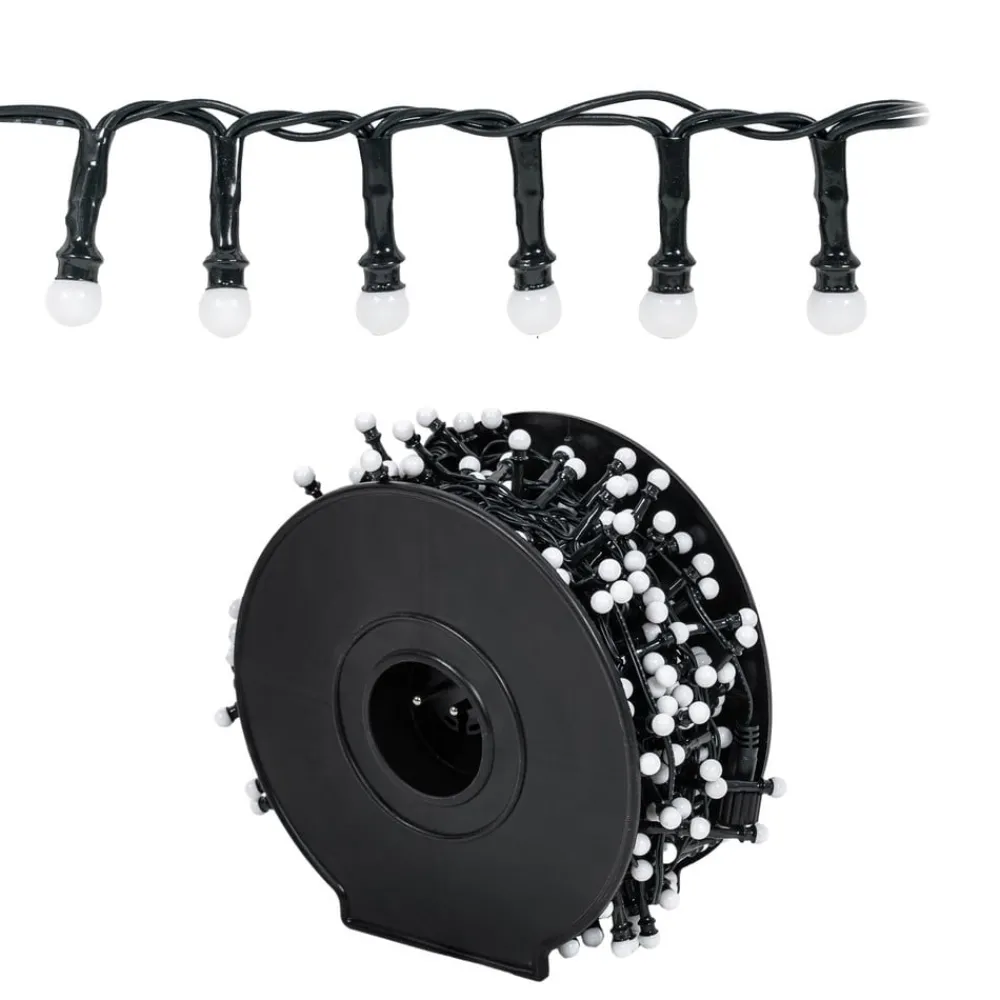 Lyskæde System|Dekorationsbelysning ^ Lindby LED lyskæde Miyu, RGB, timer, 15 m, IP44