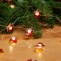 Lindby Dekorationsbelysning|Julepynt > LED lyskæde Motje, julemand, 320 cm, IP20