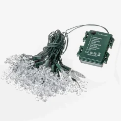 Lindby Dekorationsbelysning|Julepynt > LED lyskæde Parrik, snefnug, 620 cm, IP44