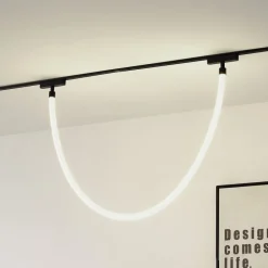 Skinnesystem ^ Lindby LED-lysslange Lumaro, længde 150 cm, tekstil, 48V
