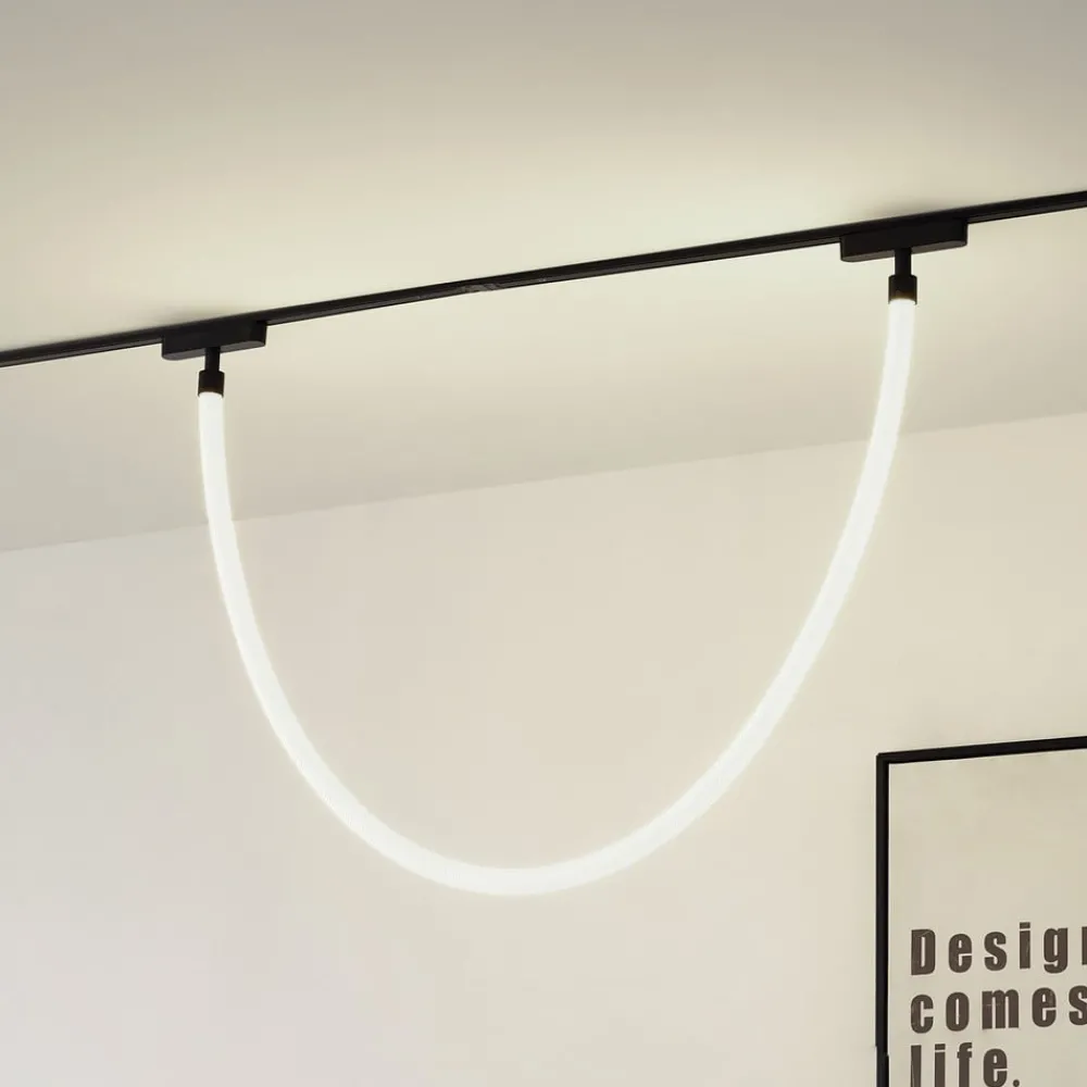 Skinnesystem ^ Lindby LED-lysslange Lumaro, længde 150 cm, tekstil, 48V