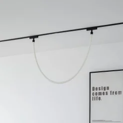 Skinnesystem ^ Lindby LED-lysslange Lumaro, længde 150 cm, tekstil, 48V