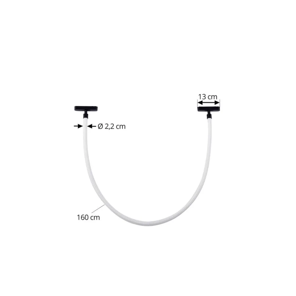 Skinnesystem ^ Lindby LED-lysslange Lumaro, længde 150 cm, tekstil, 48V