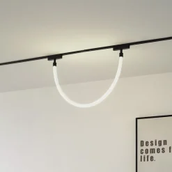 Skinnesystem ^ Lindby LED-lysslange Lumaro, længde 100 cm, tekstil, 48V