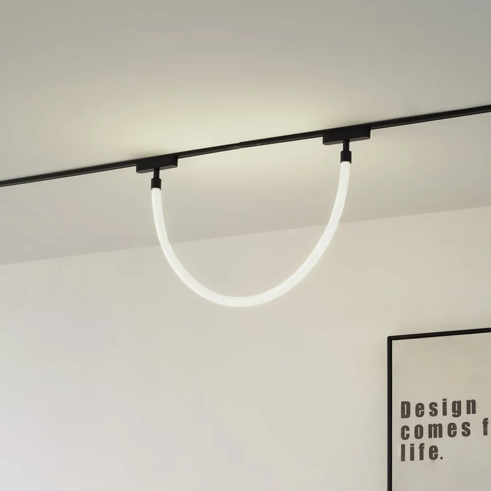Skinnesystem ^ Lindby LED-lysslange Lumaro, længde 100 cm, tekstil, 48V