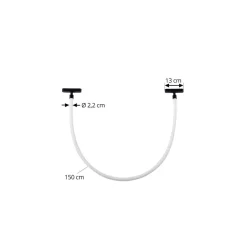 Skinnesystem ^ Lindby LED-lysslange Lumaro, længde 100 cm, tekstil, 48V
