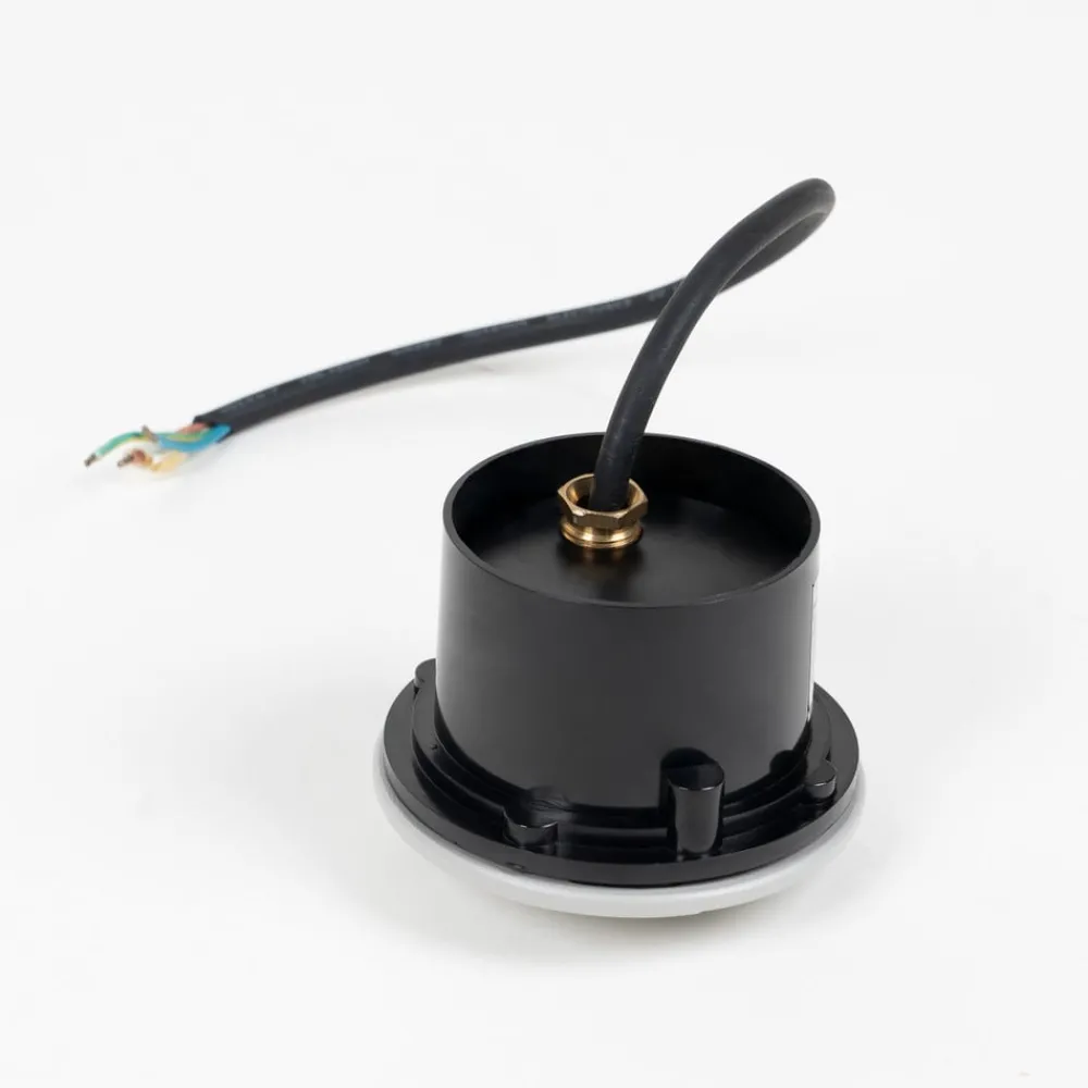 Lindby Nedgravet Udebelysning|Udendørs Spot > LED nedgravningslampe Nandita, Ø 10 cm, sølv, IP65