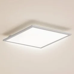Arbejdsrum/Kontor|Gang ^ Lindby LED-panel Enhife, hvid, 40 x 40 cm, metal, 4.000 K