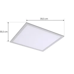 Arbejdsrum/Kontor|Gang ^ Lindby LED-panel Enhife, hvid, 40 x 40 cm, metal, 4.000 K