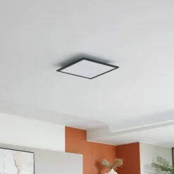 Lindby Arbejdsrum/Kontor|Gang > LED-panel Enhife, sort, 40 x 40 cm, metal, 4.000K