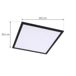 Lindby Arbejdsrum/Kontor|Gang > LED-panel Enhife, sort, 40 x 40 cm, metal, 4.000K