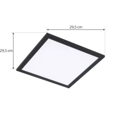 Lindby Arbejdsrum/Kontor|Gang > LED-panel Enhife, sort, 30 x 30 cm, metal, 4.000K