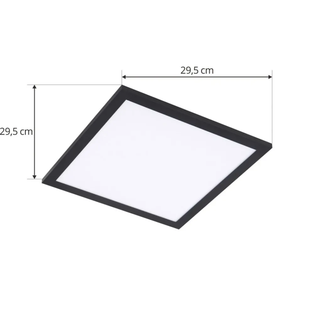 Lindby Arbejdsrum/Kontor|Gang > LED-panel Enhife, sort, 30 x 30 cm, metal, 4.000K