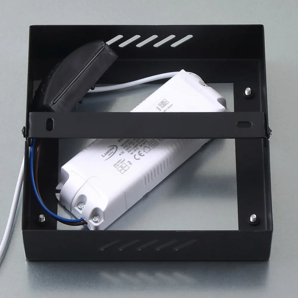 Lindby Arbejdsrum/Kontor|Gang > LED-panel Enhife, sort, 30 x 30 cm, metal, 4.000K