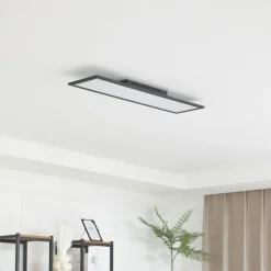 Lindby Arbejdsrum/Kontor|Gang > LED-panel Enhife, sort, 80 x 20 cm, metal, 4.000K