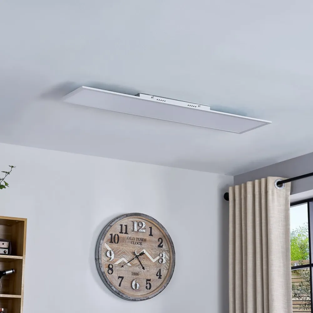 Lindby Arbejdsrum/Kontor|Gang > LED-panel Lamin, hvid, 120 cm, CCT, dæmpbar, fjernbetjening