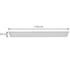 Lindby Arbejdsrum/Kontor|Gang > LED-panel Lamin, hvid, 120 cm, CCT, dæmpbar, fjernbetjening