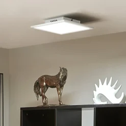 Arbejdsrum/Kontor|Loftlamper ^ Lindby LED-panel Lamin, hvid, 30 cm, CCT, dæmpbar, fjernbetjening