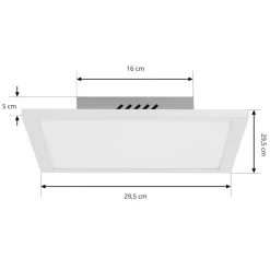Arbejdsrum/Kontor|Loftlamper ^ Lindby LED-panel Lamin, hvid, 30 cm, CCT, dæmpbar, fjernbetjening