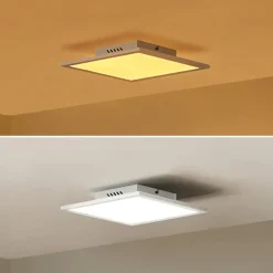 Arbejdsrum/Kontor|Loftlamper ^ Lindby LED-panel Lamin, hvid, 30 cm, CCT, dæmpbar, fjernbetjening