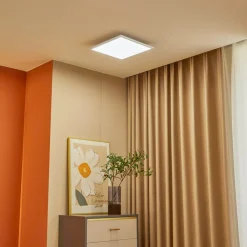 Lindby Arbejdsrum/Kontor > LED-panel Lamin, hvid, 40 cm, CCT, dæmpbar, fjernbetjening