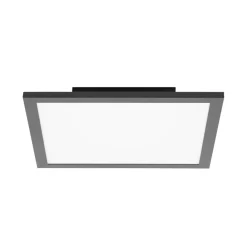 Arbejdsrum/Kontor|Gang ^ Lindby LED-panel Lamin, sort, 30 cm, CCT, dæmpbar, fjernbetjening