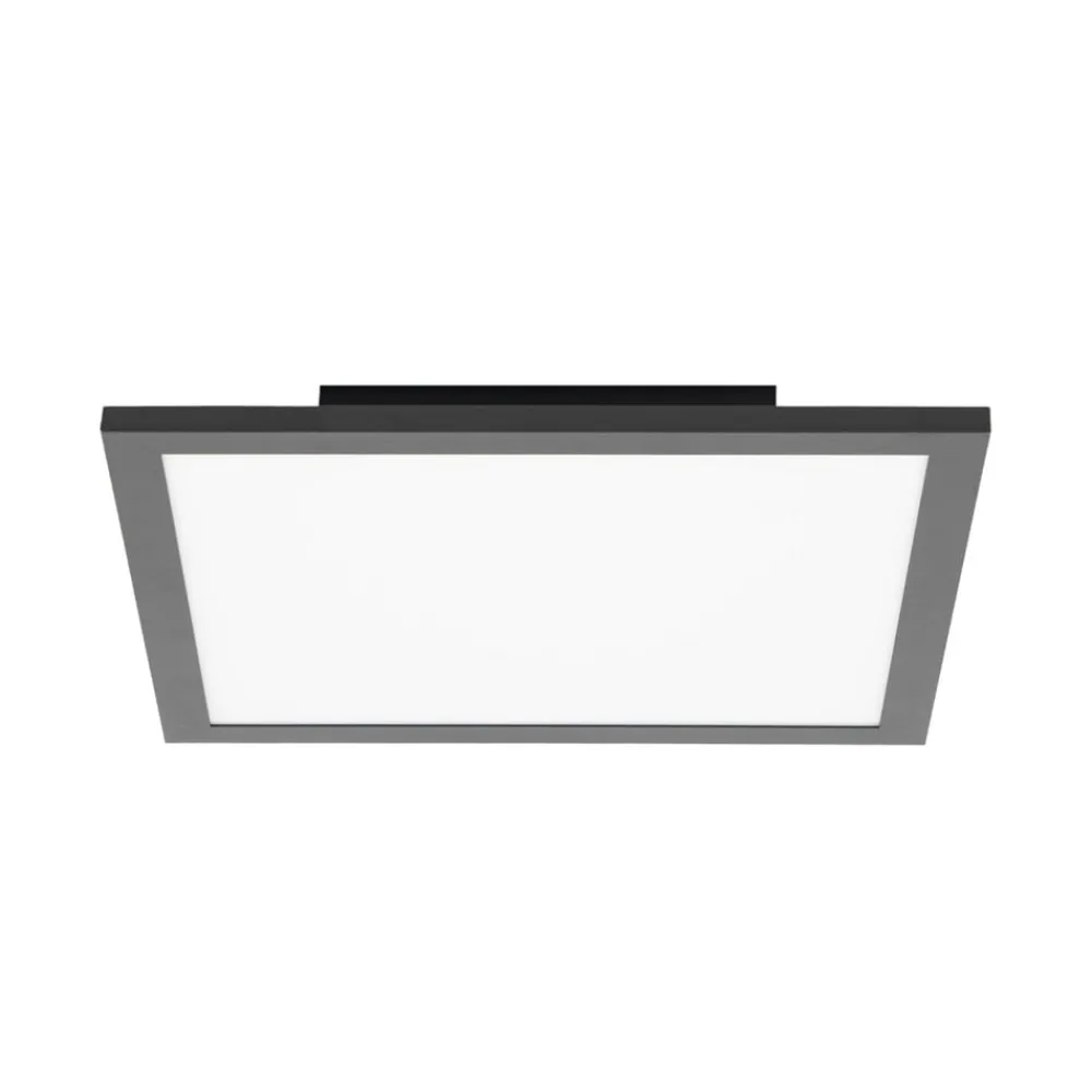 Arbejdsrum/Kontor|Gang ^ Lindby LED-panel Lamin, sort, 30 cm, CCT, dæmpbar, fjernbetjening