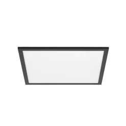 Arbejdsrum/Kontor|Gang ^ Lindby LED-panel Lamin, sort, 40 cm, CCT, dæmpbar, fjernbetjening