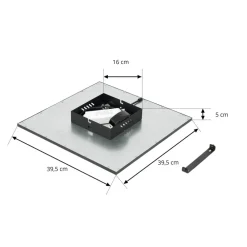 Arbejdsrum/Kontor|Gang ^ Lindby LED-panel Lamin, sort, 40 cm, CCT, dæmpbar, fjernbetjening