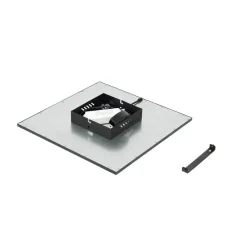 Arbejdsrum/Kontor|Gang ^ Lindby LED-panel Lamin, sort, 40 cm, CCT, dæmpbar, fjernbetjening
